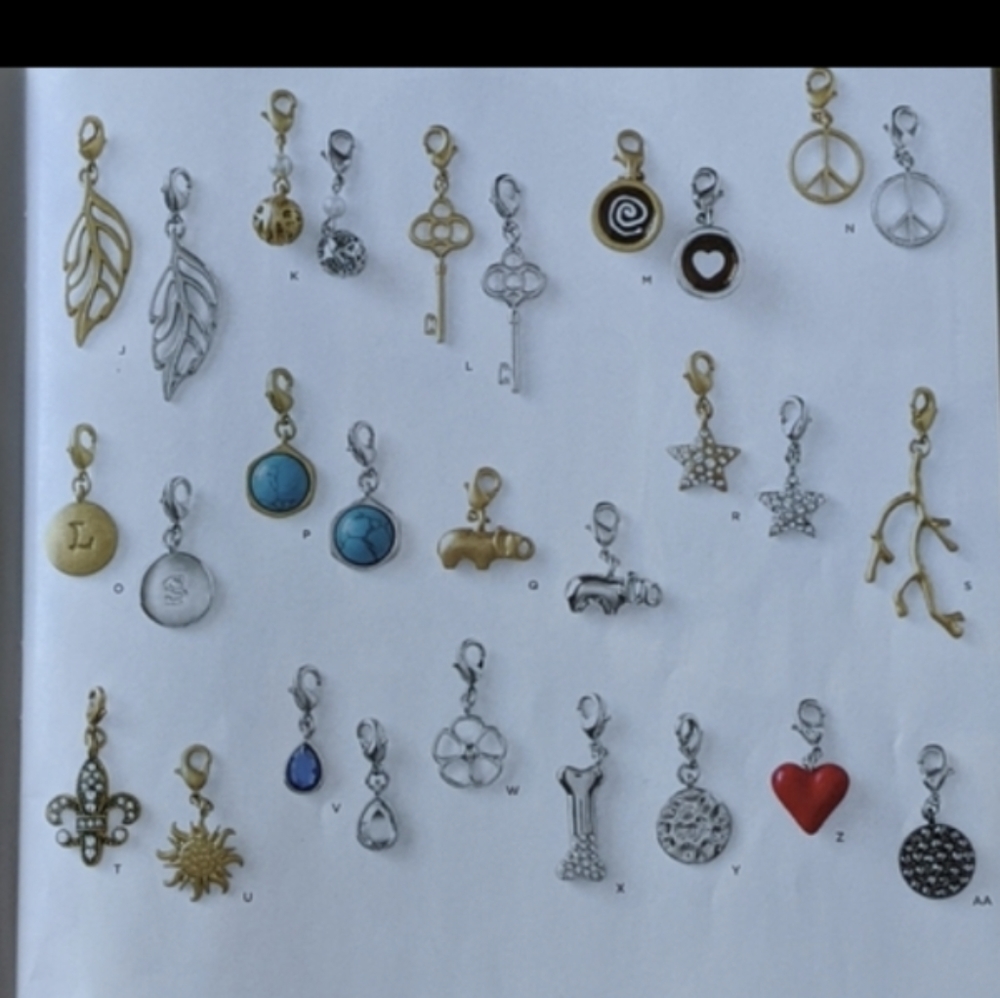 NWT Lia Sophia Stretch Tassel Charm Bracelet w/ 4 Extra Charms in Matte Gold - Picture 13 of 13